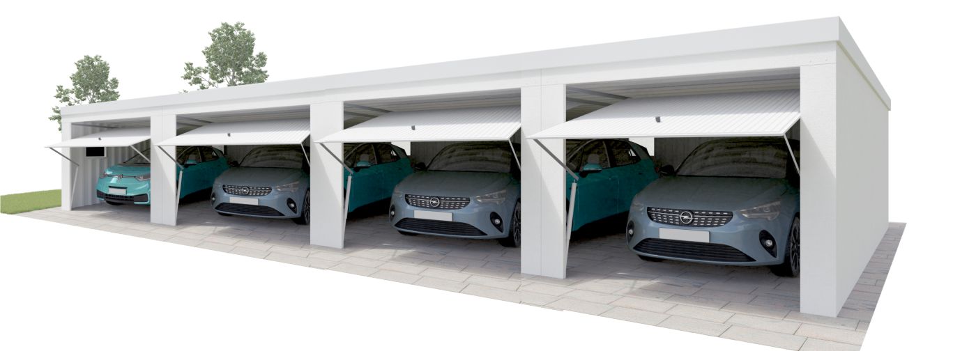 DUROBOX® Fertiggarage als Dreiergarage