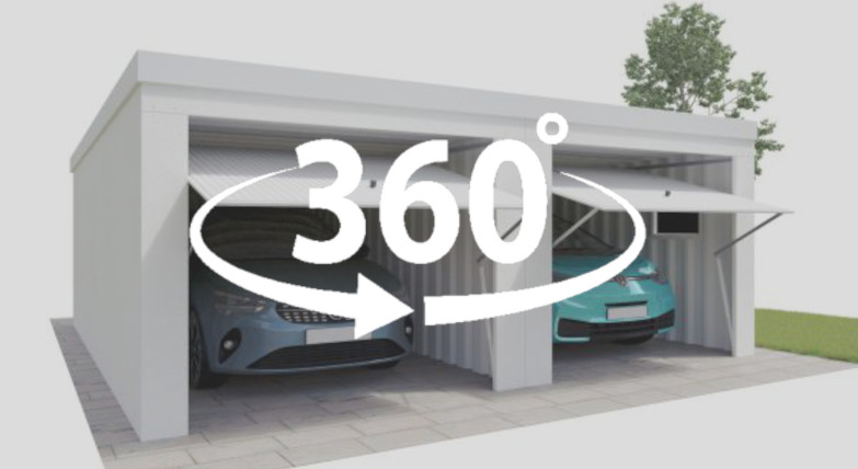 360 Grad Ansicht der Superior Doppelgarage