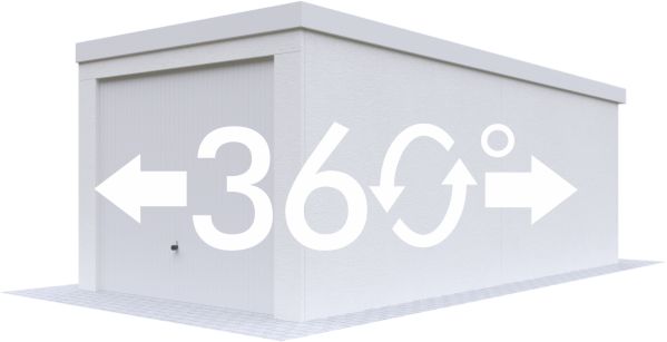 360 Grad Ansicht der Superior Einzelgarage